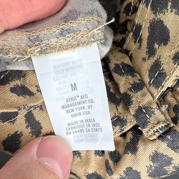 Aerie Lyocell Camp Leopard/Cheetah Print Women's Shorts Medium - Picture 9 of 12